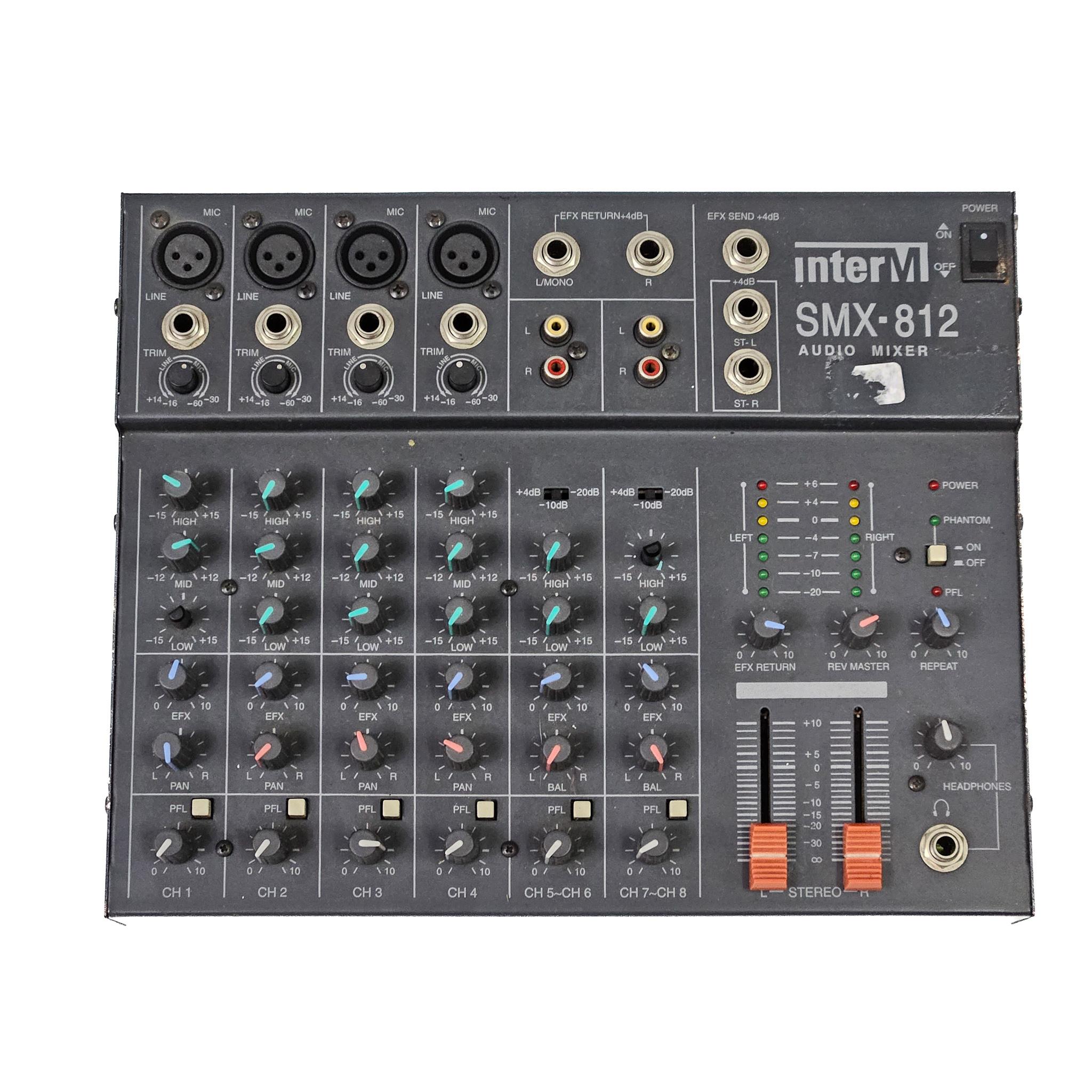 MIXER 8 CANALES INTER-M SMX-812 (OUTLET)